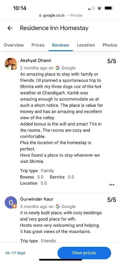 Residence Inn Homestay Shimla 0*,  India